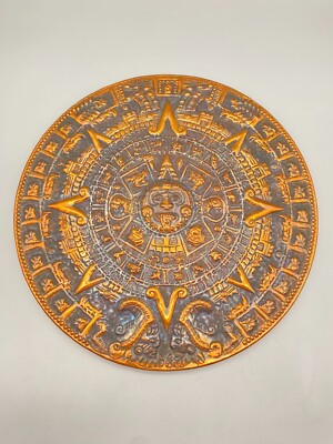 KUPFER AZTEKISCHER KALENDER WOHNKULTUR AZTEKISCHER  SONNENKALENDER MAYA
