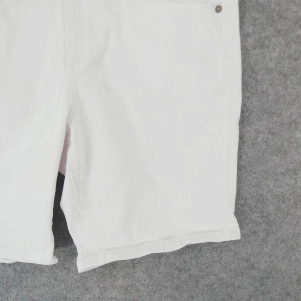 Le Tigre Shorts Womens 12 Mid Rise Denim White w 8" Inseam Ladies - Image 4 of 4