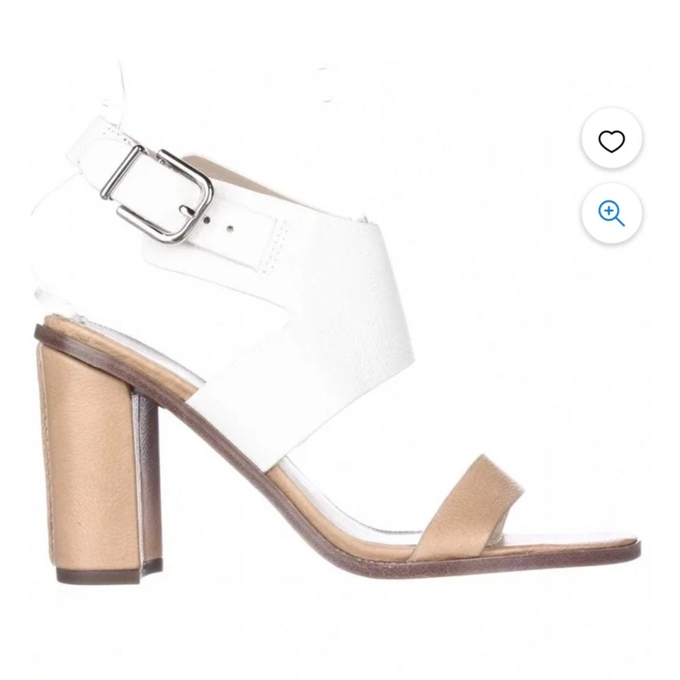 Sandalias informales con correa al tobillo VIA SPIGA V-Belia RARAS blancas naturales para mujer talla 8 Foto 2 de 4