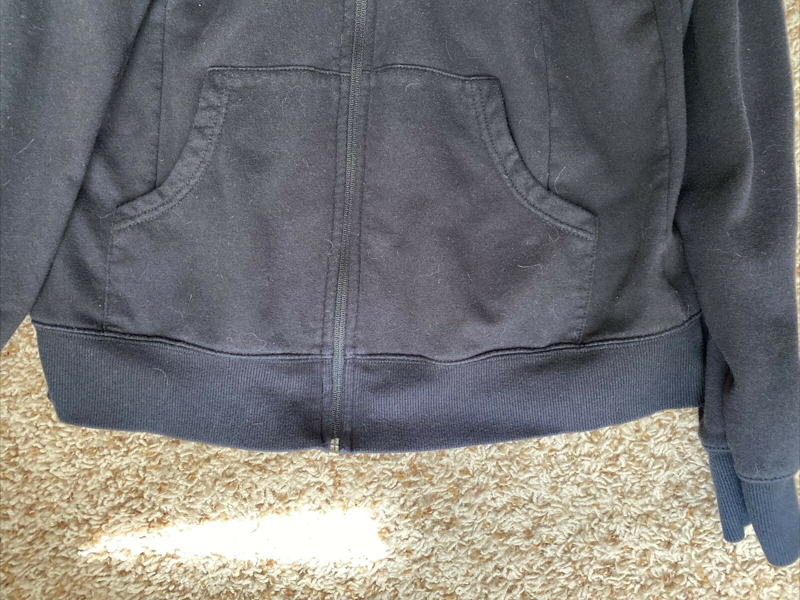 Giacca donna Fila Sport manica lunga nera felpa con zip Taglia Large