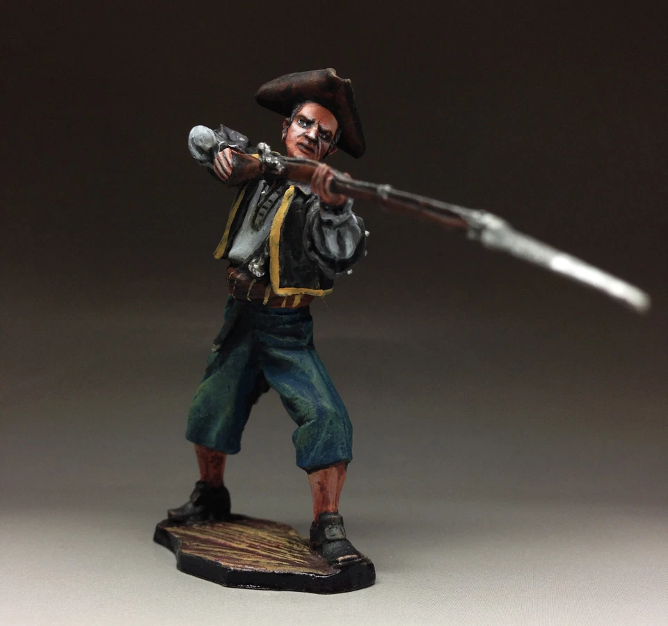 Brinquedo de estanho soldados pirata 54 rmm estatueta escultura de metal pintada à mão EM ESTOQUE - Imagem 2 de 4