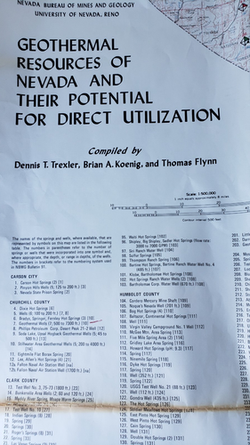 1979 MAP Geothermal Resources of Nevada & Their Potential for Direct Utilization - Picture 11 of 17