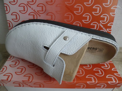 Turm Damen Clogs Pantoletten Pantolette Pantoffel Echtleder weiß NEU! - Picture 6 of 7