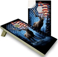 American Elks Cornhole Decal, Cornhole Board Vinyl Wraps (No Boards)