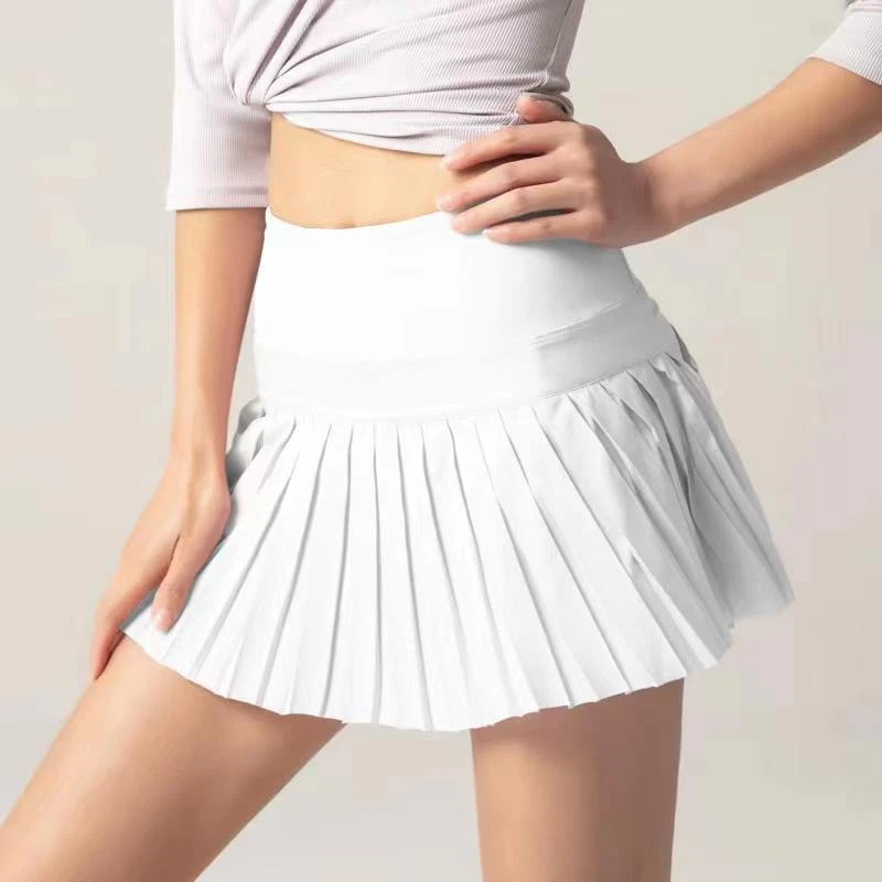 Tennis Skirt Womens Sportswear Gym High Waist Athletic Fitness Activewear Skort
