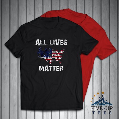 All Lives Matter US Flag Civil Rights Protest Mens T-Shirt