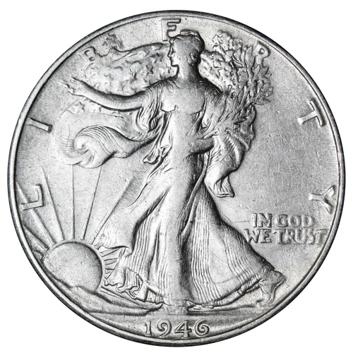 1946-D Walking Liberty Half Dollar In AU Condition