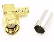 1pc RP-SMA Male Jack Right Angle Crimp RG58 RG142 RFC195 RG400 RF Connector Qui