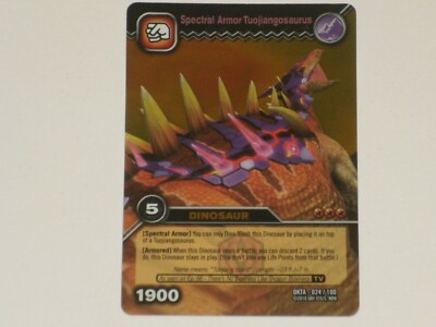 DKTA 024/100 SPECTRAL ARMOR TUOJIANGOSAURUS Dinosaur King Sup.Rare Trading Card