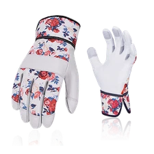 Vgo 1/3Pairs goatskin Leather Garden Gloves,Work Gloves,Puncture Proof(GA3561)