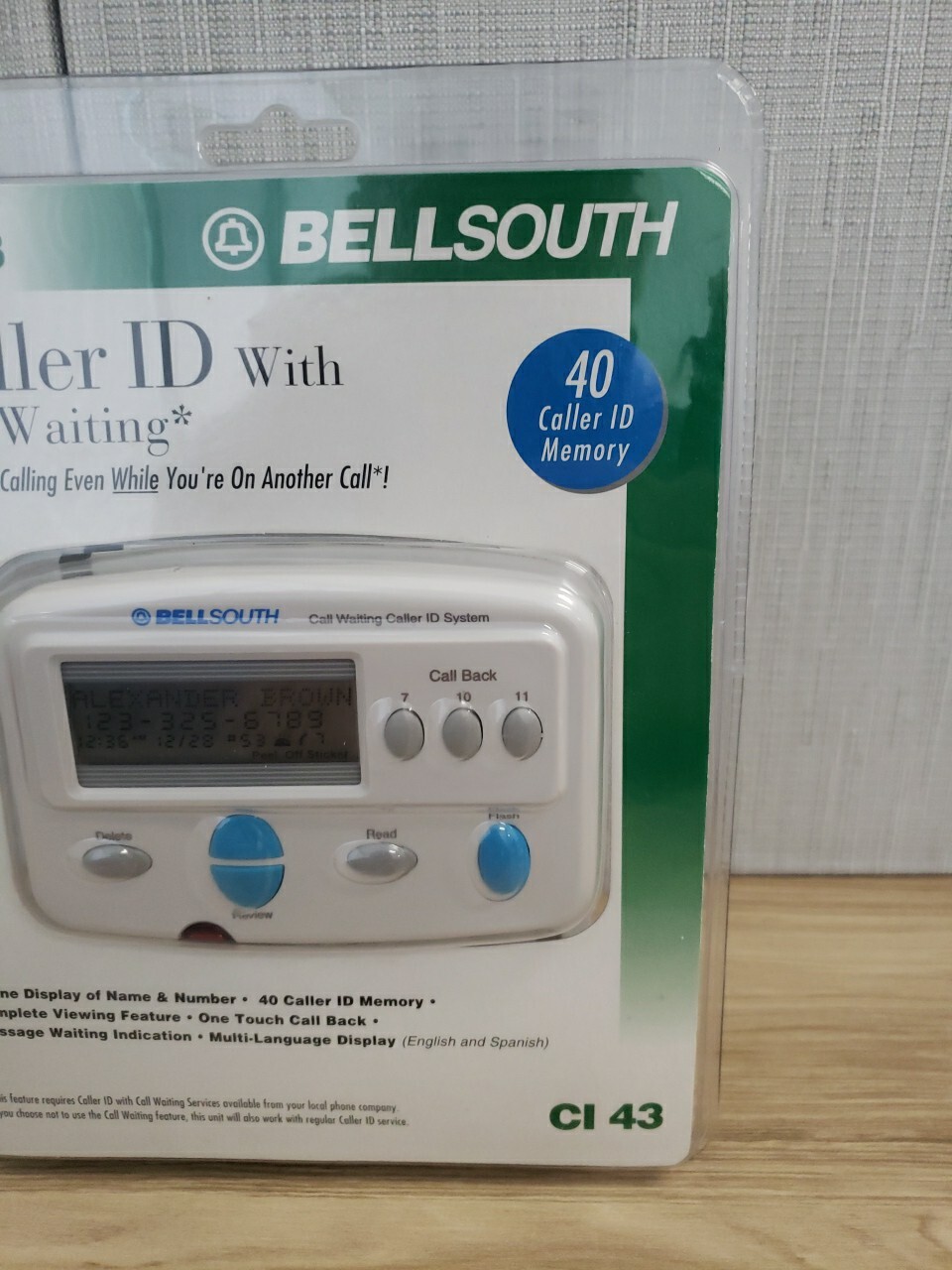Bellsouth Caller ID with Call Waiting CI 43 40 Names & Numbers 3 Line