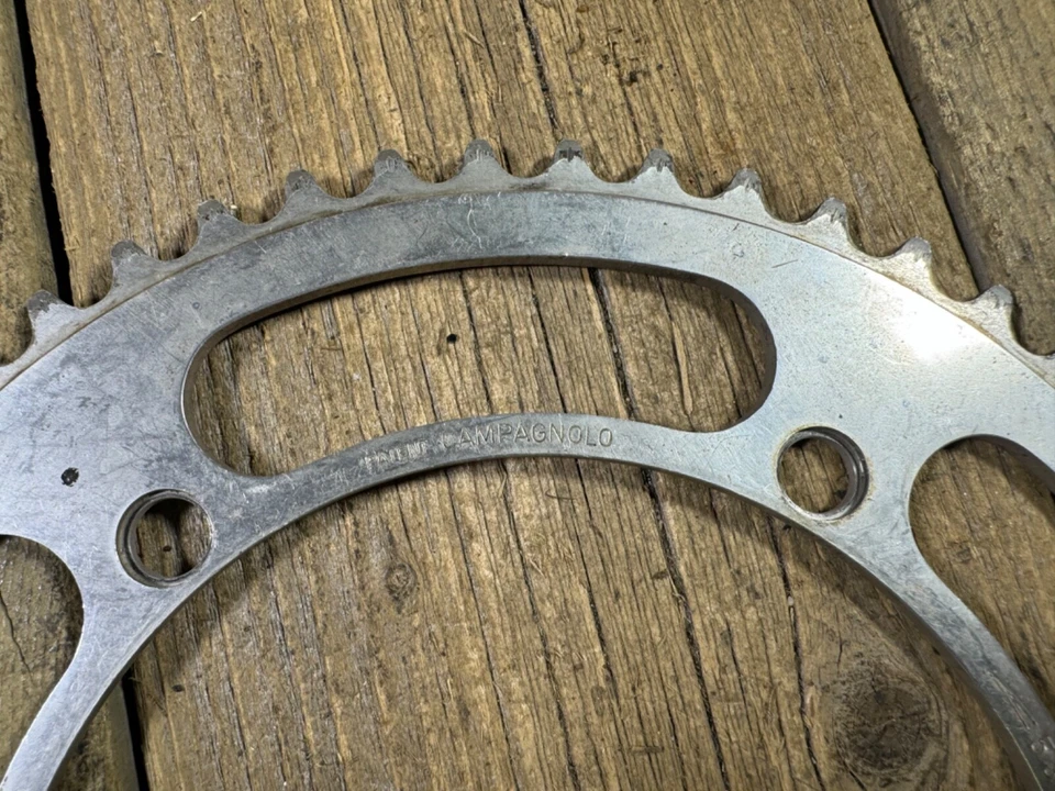 CAMPAGNOLO Anillo de Cadena 53T Plato 144 Bcd Aleación 5 Brazos Italia USADO Foto 2 de 4