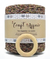 3ply Twisted Cotton Macrame Cord/Thread 109 Yard, 3mm With Ring