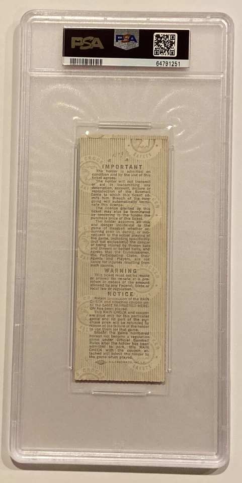 Tony Perez Signed 1975 Baseball WS Game 5 2 HRs Ticket PSA/DNA 10 Certified HOF - Image 2 of 3