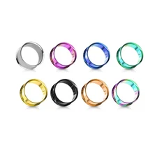 Flesh Ear Tunnels Plug Surgical Steel Gauges Double Flared Earrings Sold as Pair