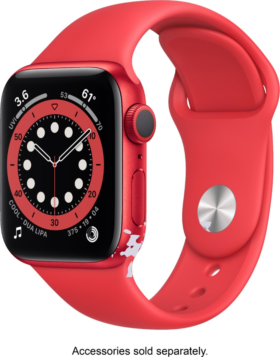 Apple Watch Series 6 (GPS,40mm)Red Aluminum Case with Red Sport