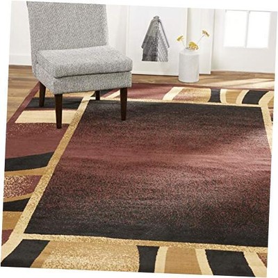  Premium Rizzy Contemporary Abstract Border 3 ft 7 in x 5 ft 2 in Brown/Beige