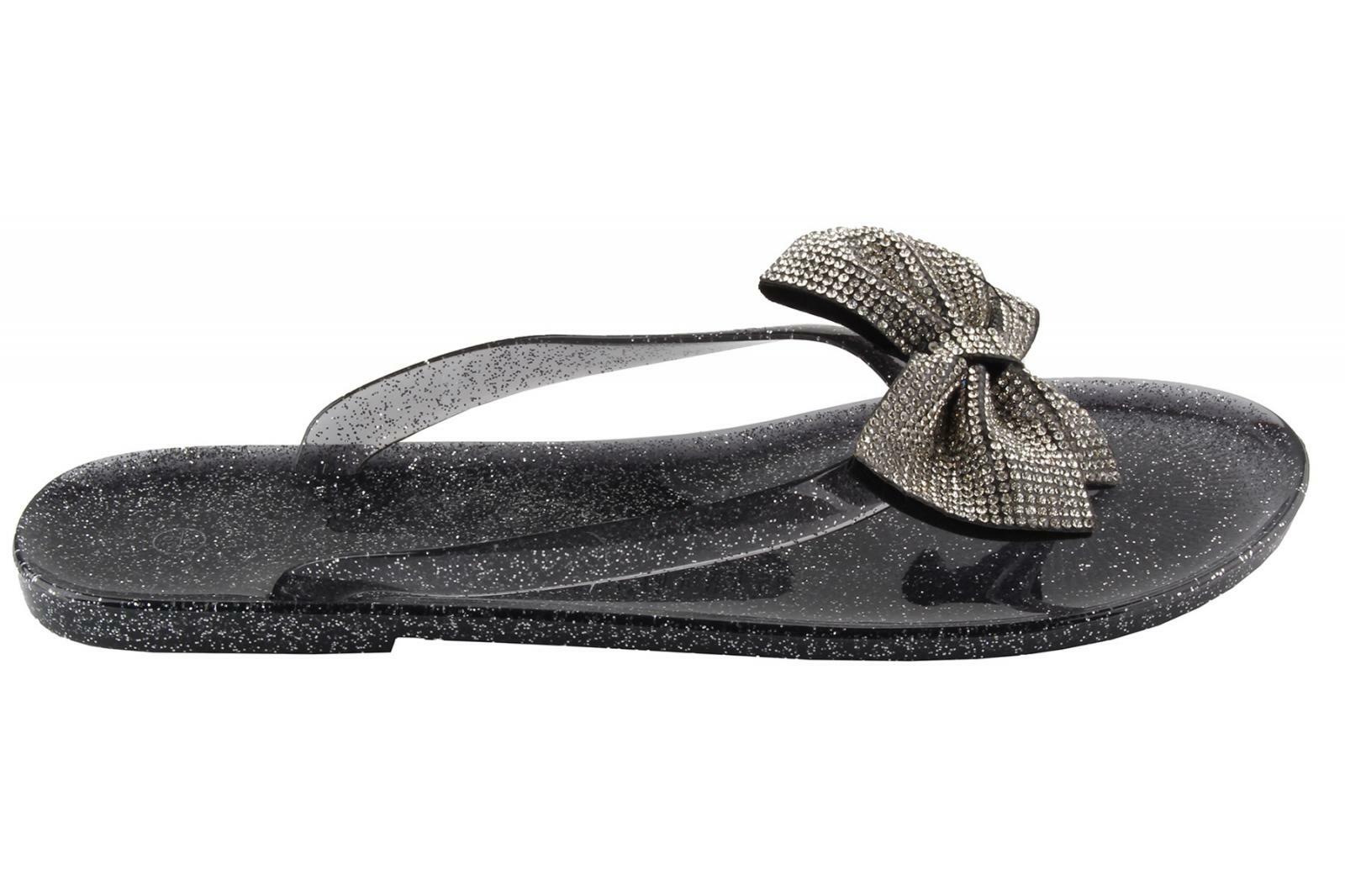 PANTOFOLA D’ORO Sandalo da donna gelatina estiva Ladie diamante fiocco spiaggia infradito infradito perizoma