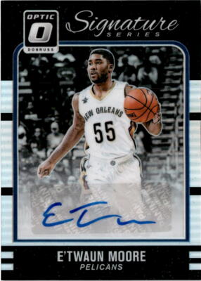 2016-17 Donruss Optic #5 E'Twaun Moore Signature Series New Orleans Pelicans