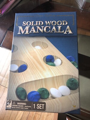 Mancala Game Gallery Solid Wood Folding Board Game