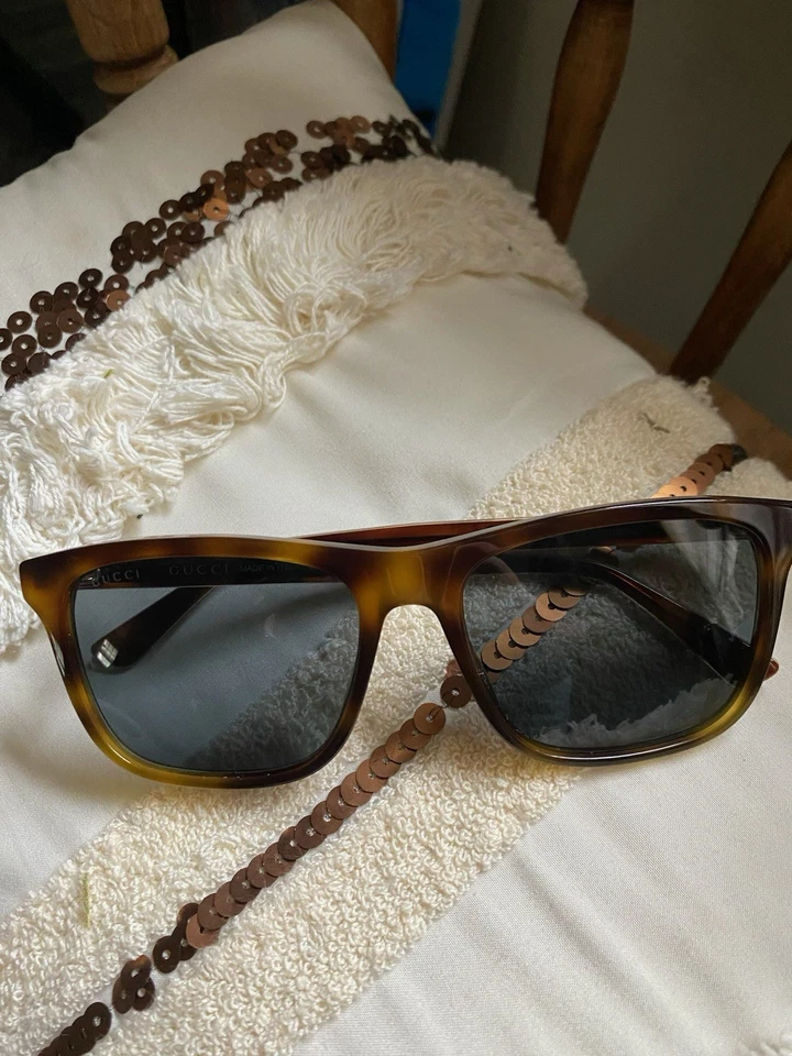Gafas de sol Gucci GG0381SN 009 57☐18-145 lente azul habana Foto 2 de 4