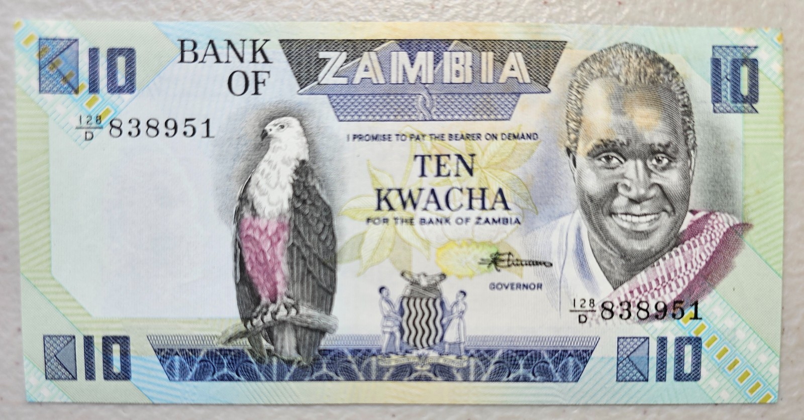 Zambia 10 Kwacha 1980-88 Unc