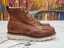Thorogood 6" Tobacco American Heritage Boots Size 10D Moc Toe Iron 814-4200 USA