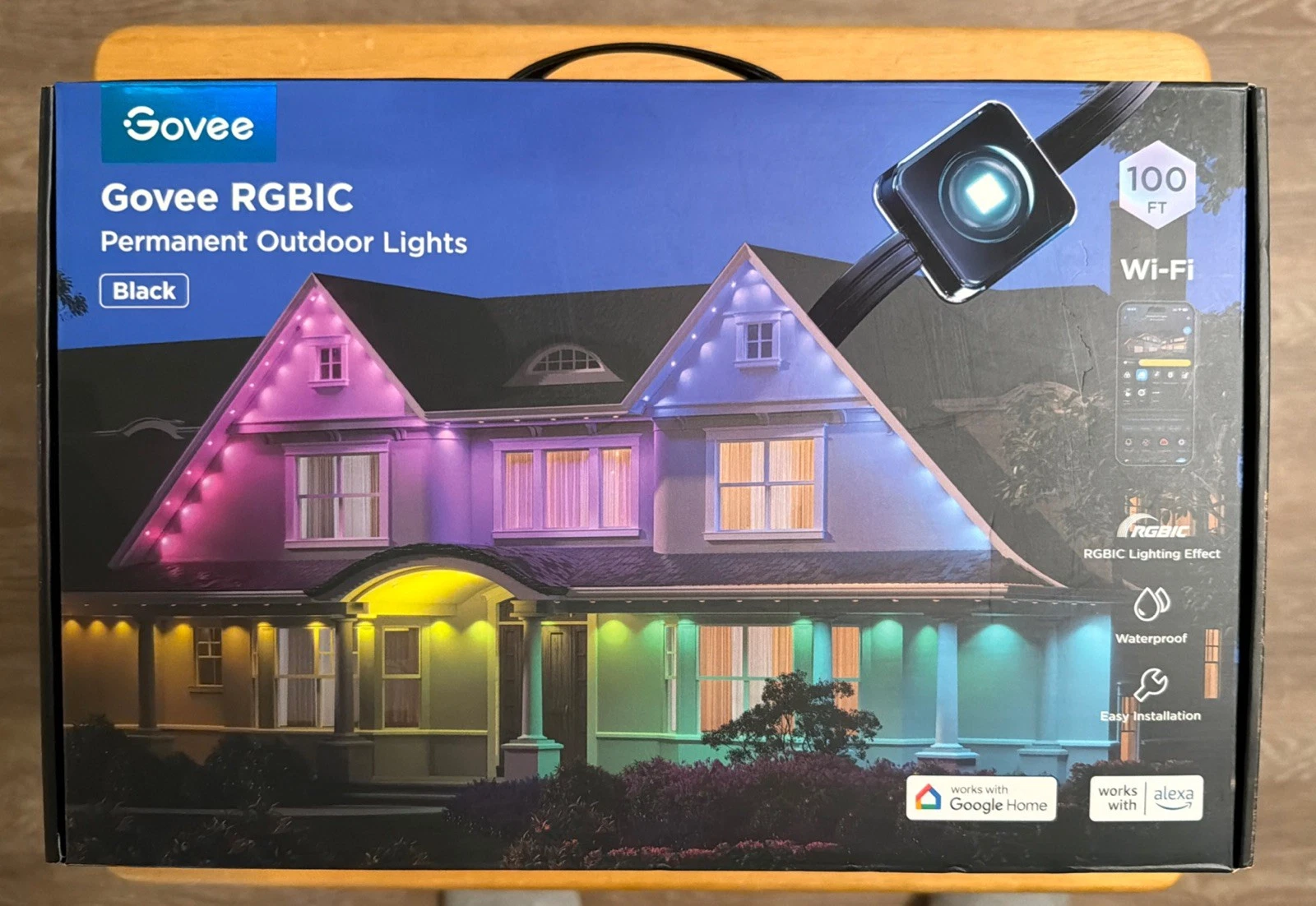 Govee (H705A) - 100' (Wi-Fi) RGBIC Outdoor Permanent String Lights Kit (Black)
Opens in a new window