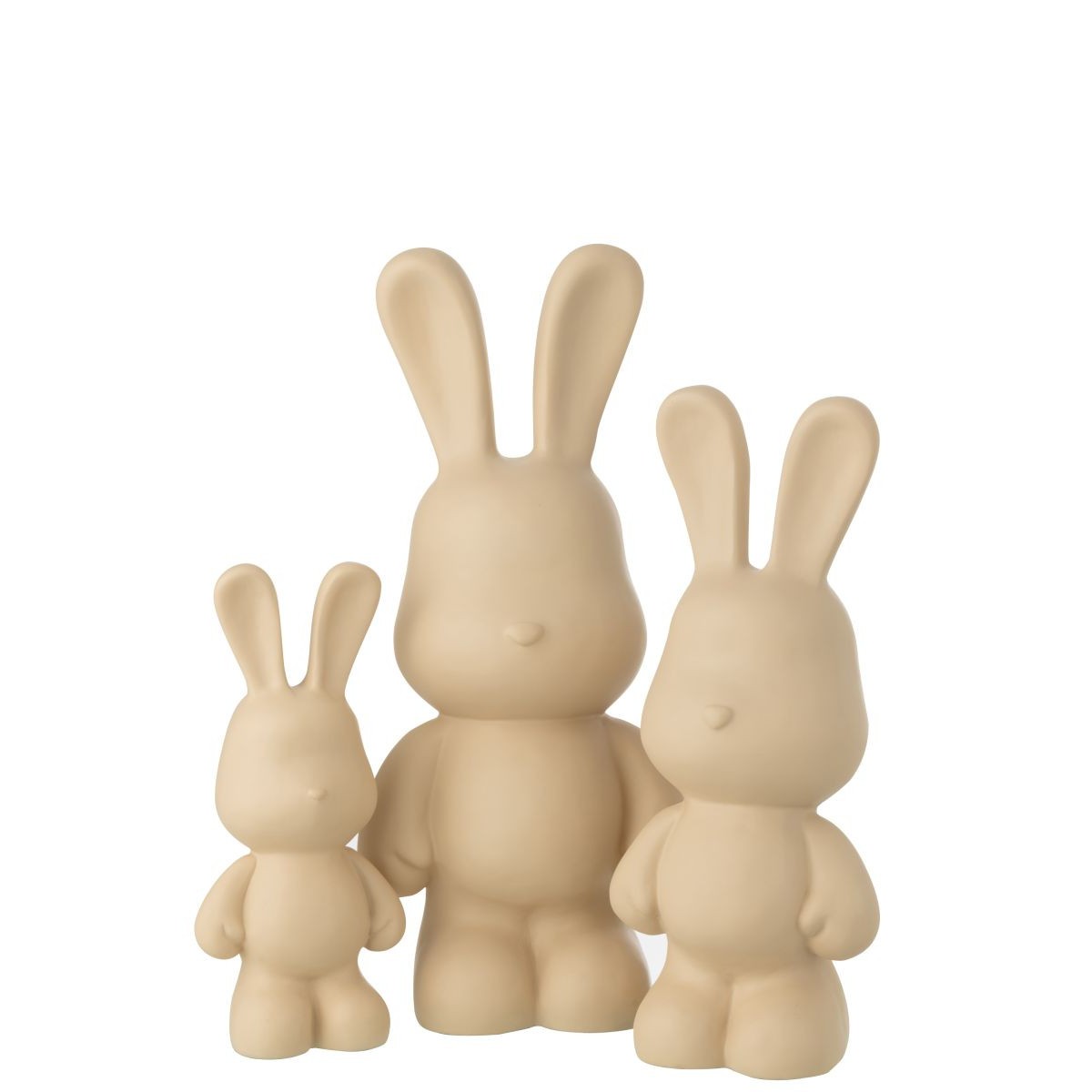 Statuette Lapin Résine Eddy 49cm Objet Déco Design Animaux Beige - 4