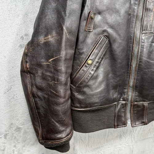 Buzz Rickson's William Gibson MA-1 Leather Flight Jacket Size 40 image 3
