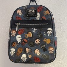 Image of Loungefly Mini Backpack Star Wars Chibi Characters Cute Disney