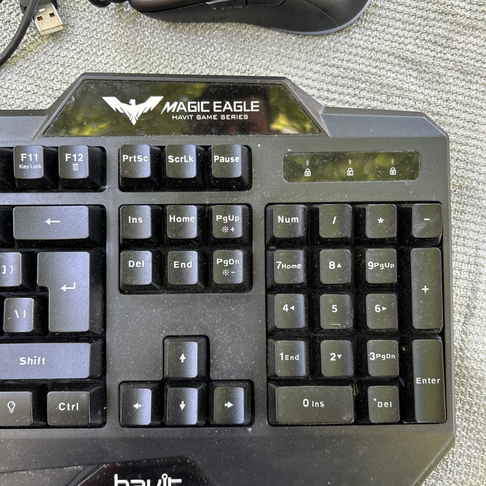 Havit Magic Eagle Game Series Wired Keyboard Backlit MODEL HV-KB558CM  BLACK (F1 - Image 2 of 4