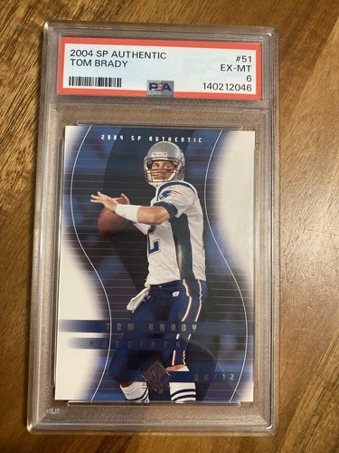 2004 Sp Authentic Football Tom Brady PSA 6