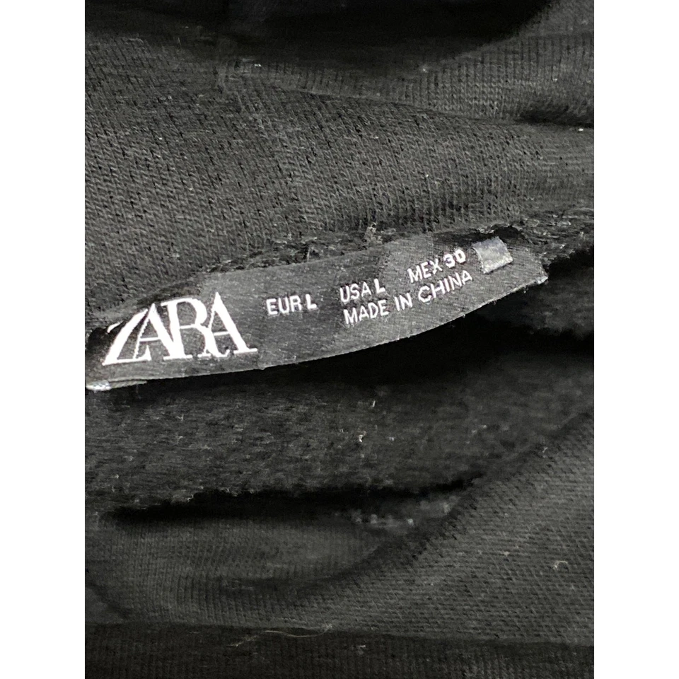 Zara Women's Black Turtleneck Long Sleeve Pullover Sweatshirt Sweater Top Size L - Image 4 of 4