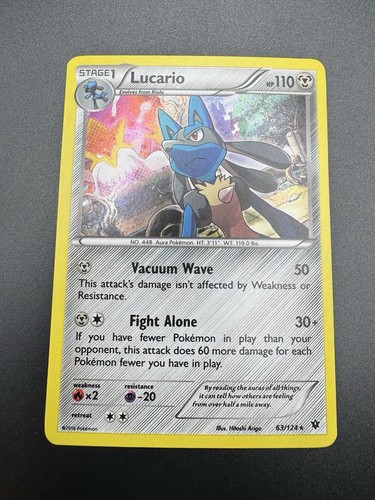 Pokemon TCG: Lucario 63/124 Holo XY Fates Collide