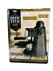 BREW TECH Hampton Espresso Machine Compact Design Steam Power Stainless Steel