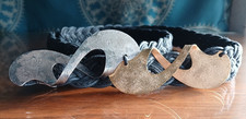 Vtg.Marjorie Baer SF Mixed Metal Belt Infinity Wave Braided Wearable Art Fashion