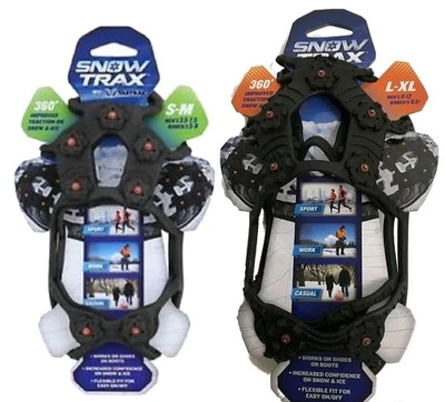 YAKTRAX Snow Trax Traction Shoes Covers with Spikes and Strap for Men & Women