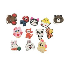 Lot of 12 Animal Shoe Charms Mouse Cat Bunny Panda Giraffe Crocs Style