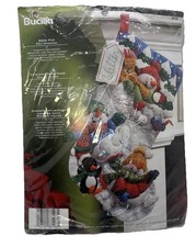 2008 Bucilla Felt 18  Stocking Kit Snow Fun 86108 Snowman Customizable READ
