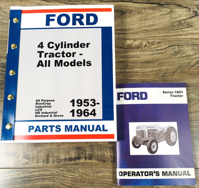 #ad Ford 1821 1841 Gasoline Tractor Parts Operators Manual Owners Set Catalog Book $49.97