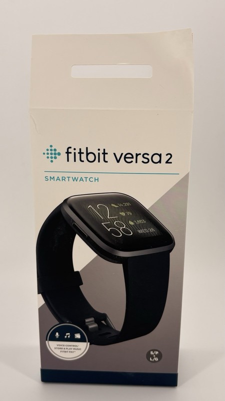 EMPTY BOX ONLY Fitbit Versa 2 Smartwatch Retail Packaging Inserts Manuals Grey