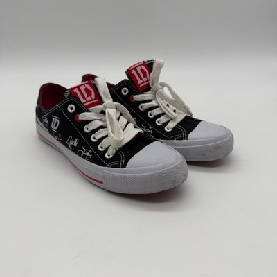 One Direction 1D Official Trainers Pumps Black Canvas Signed Print UK 6
