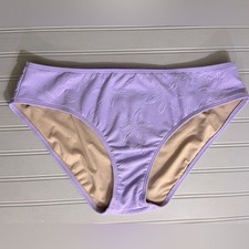 Shade  Shore Floral Mid Rise Medium Coverage Bikini Bottom Women XL Purple NWOT