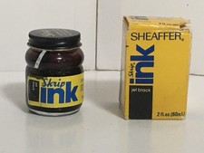Vintage NOS SHEAFFER SKRIP Ink 2 fl. Oz. Bottle with Box JET BLACK