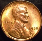 1935-P Lincoln Cent Gem BU Red/Brown Original