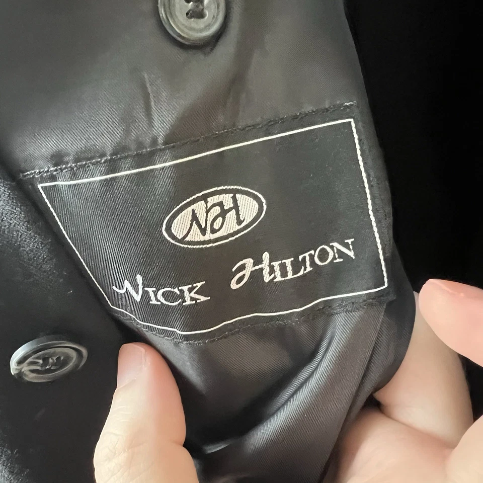 Nick Hilton Collection Mens 44R Black Sport Coat Jacket  - Image 2 of 3