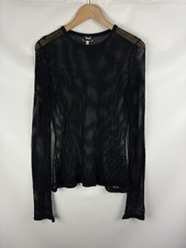 Dolce&Gabbana Vintage Net Mesh See-Through Long Sleeve Top Tunic Size M