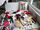 Lot of Vintage Barbie Dolls w/ Tara Toy Fashion Trunk Accessories Clothing READ