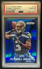 2014 Prizm Russell Wilson Blue #138 Seahawks PSA 10